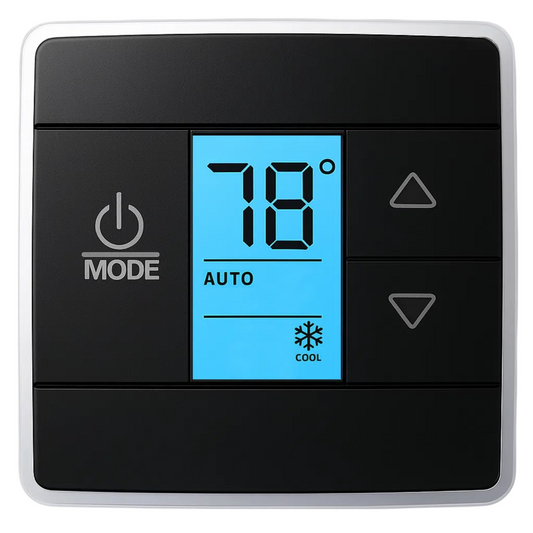 RV Thermostat Compatible with Dometic 3316250.712, Single Zone Control for Cool/Heat, 12V DC, Capacitive Touch, Blue Backlight